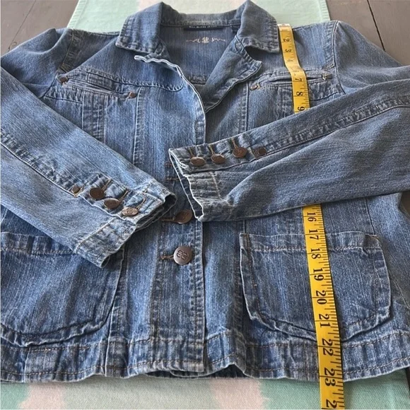 Vintage Bill Blass Blue Denim Button Front Jacket Size Large - Picture 9 of 9